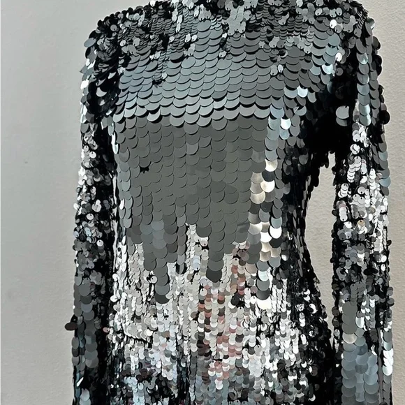 H&M Silver Sequin Mini Dress - Picture 4 of 7